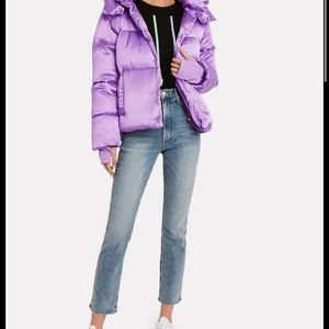 Sam Sydney Satin Down Puffer Jacket New 